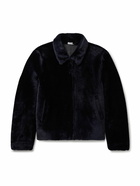 Thom Browne - Shearling Bomber Jacket - Blue