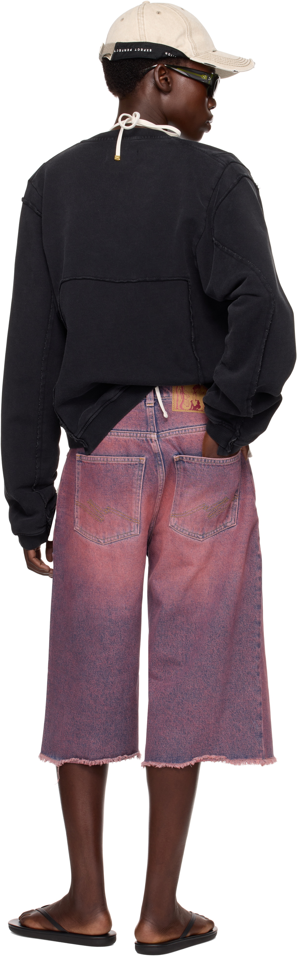 Martine Rose SSENSE Exclusive Pink Faded Denim Shorts