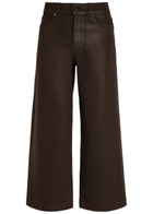 Paige Anessa Coated Wide-leg Jeans Brown