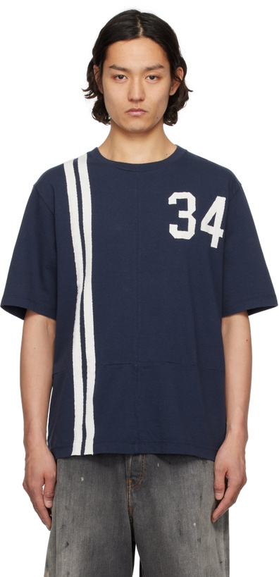 Photo: AMBUSH Navy Panelled T-shirt