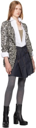 OPEN YY Blue Wrap Denim Miniskirt