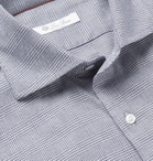 Loro Piana - Slim-Fit Prince Of Wales Checked Brushed-Cotton Shirt - Blue