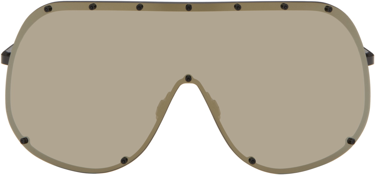 Rick Owens Black Temple Mask Sunglasses