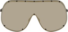 Rick Owens Black Temple Mask Sunglasses