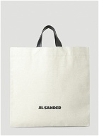 Square Shopper Tote Bag in White