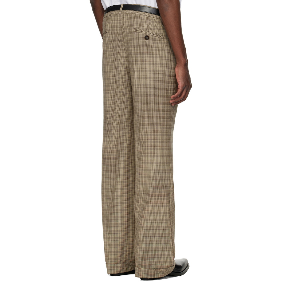 Ernest W. Baker Brown Cuffed 70s Trousers