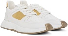 Giuseppe Zanotti White & Gold Ferox Sneakers