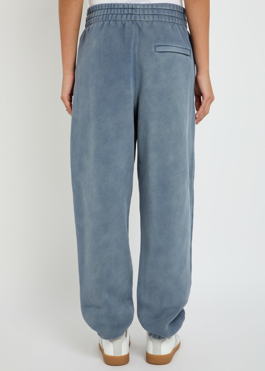 Alexanderwang.t Logo-embossed Cotton-blend Sweatpants Blue