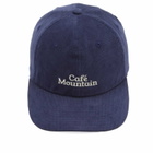 Café Mountain Men's Simple Logo Cord Cap in Deep Navy 