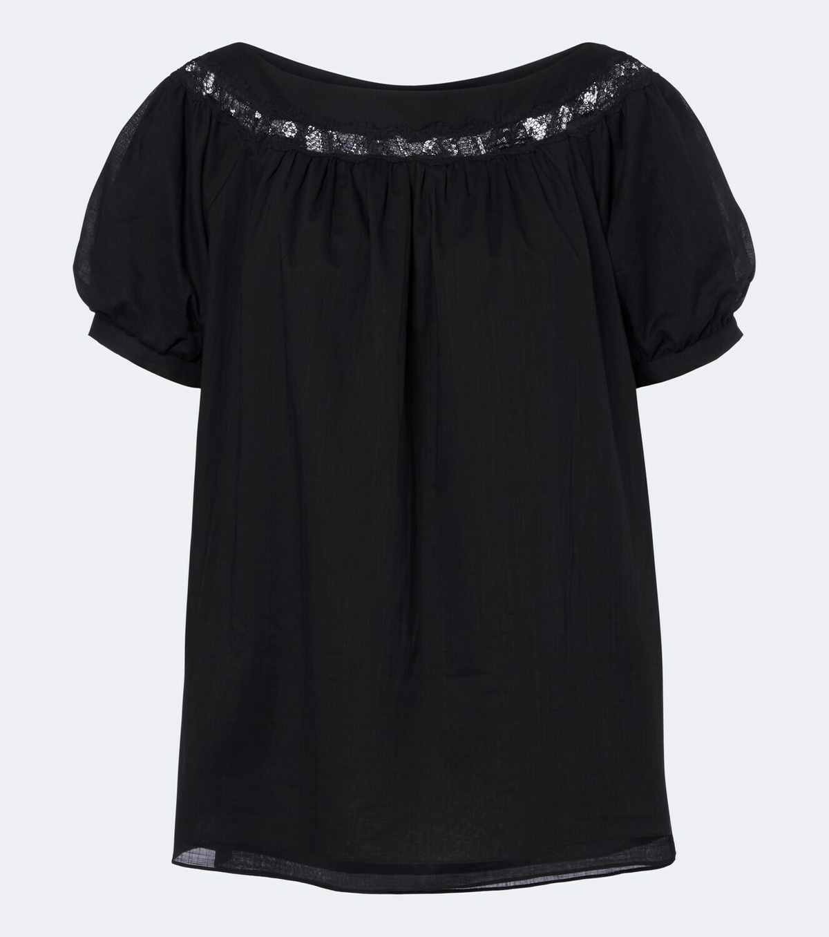 Posse Marilyn lace-trimmed cotton top