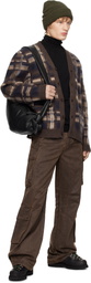 Holzweiler Brown Covert Check Cardigan