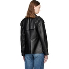 MACKAGE Black DOLORES Double-Breasted Leather Jacket