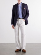 Paul Smith - Button-Down Collar Striped Cotton-Chambray Shirt - Blue