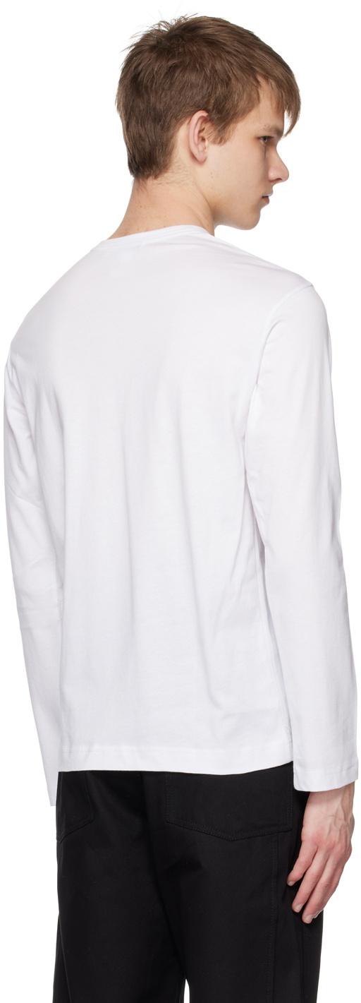 Comme des Garçons Shirt White Crewneck Long Sleeve T-Shirt