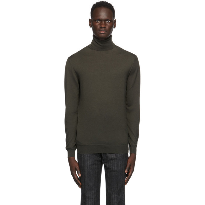 Photo: Ermenegildo Zegna Khaki Wool Turtleneck