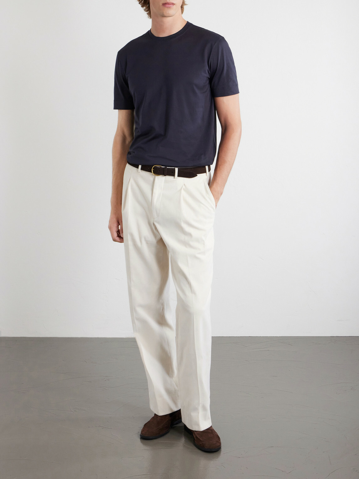 Zegna - Cotton-Jersey T-Shirt - Blue