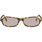 Miu Miu Eyewear Brown Tortoiseshell Rectangular Sunglasses