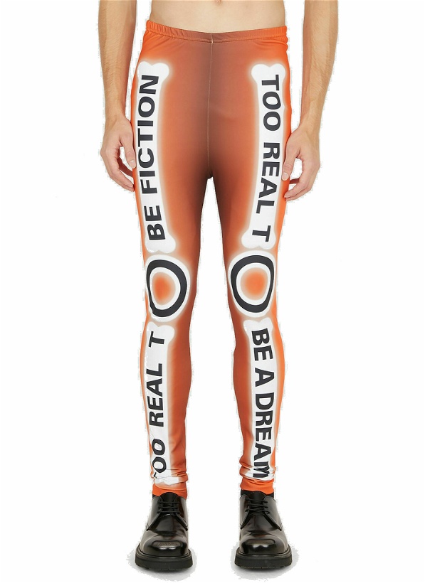 Photo: Skeleton Bike Leggings in Orange