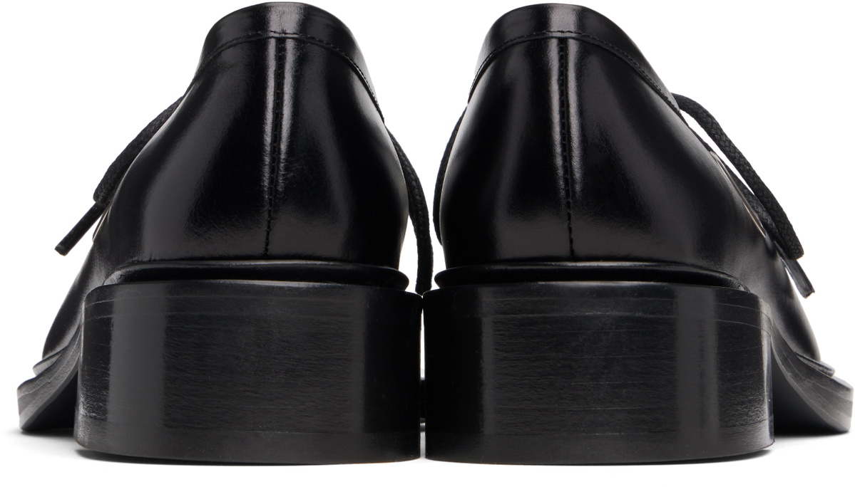 Nicole Saldaña Black Fabiana Eyelet Loafers