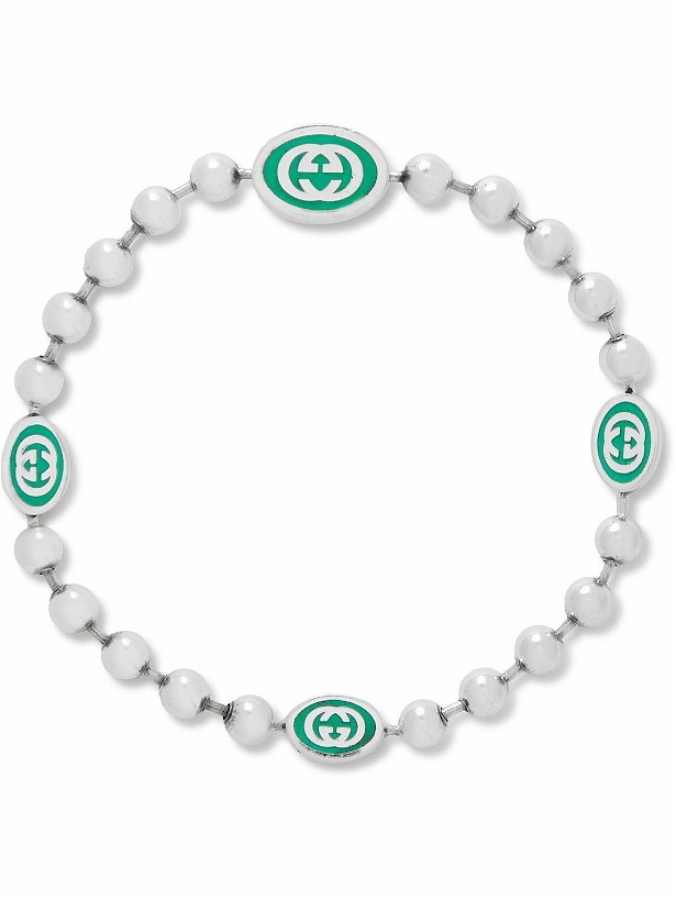Photo: GUCCI - Sterling Silver and Enamel Bracelet - Silver