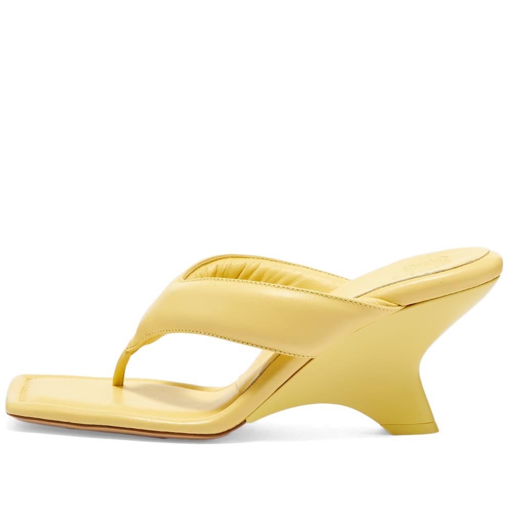 Gia Borghini Women's Leather Thong Sandal in Butter Yellow