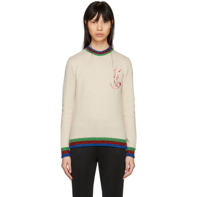 White top rabbit sweater