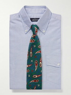 J. Mueser - Slim-Fit Button-Down Collar Cotton Oxford Shirt - Blue