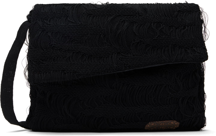 Photo: Professor.E Black Destroyed Knit Bag