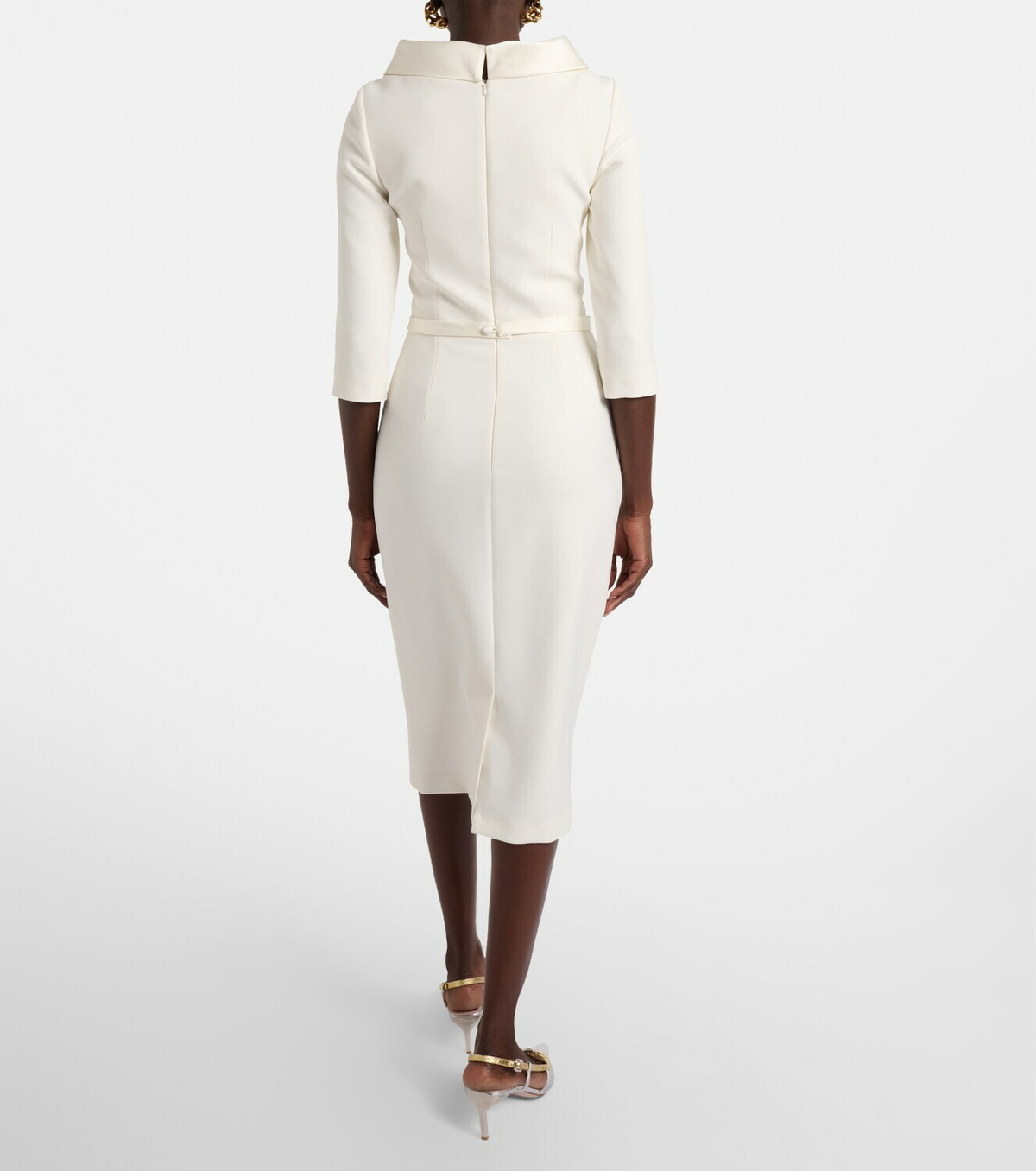 Safiyaa Bridal Meryl crêpe midi dress