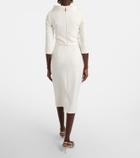 Safiyaa Bridal Meryl crêpe midi dress