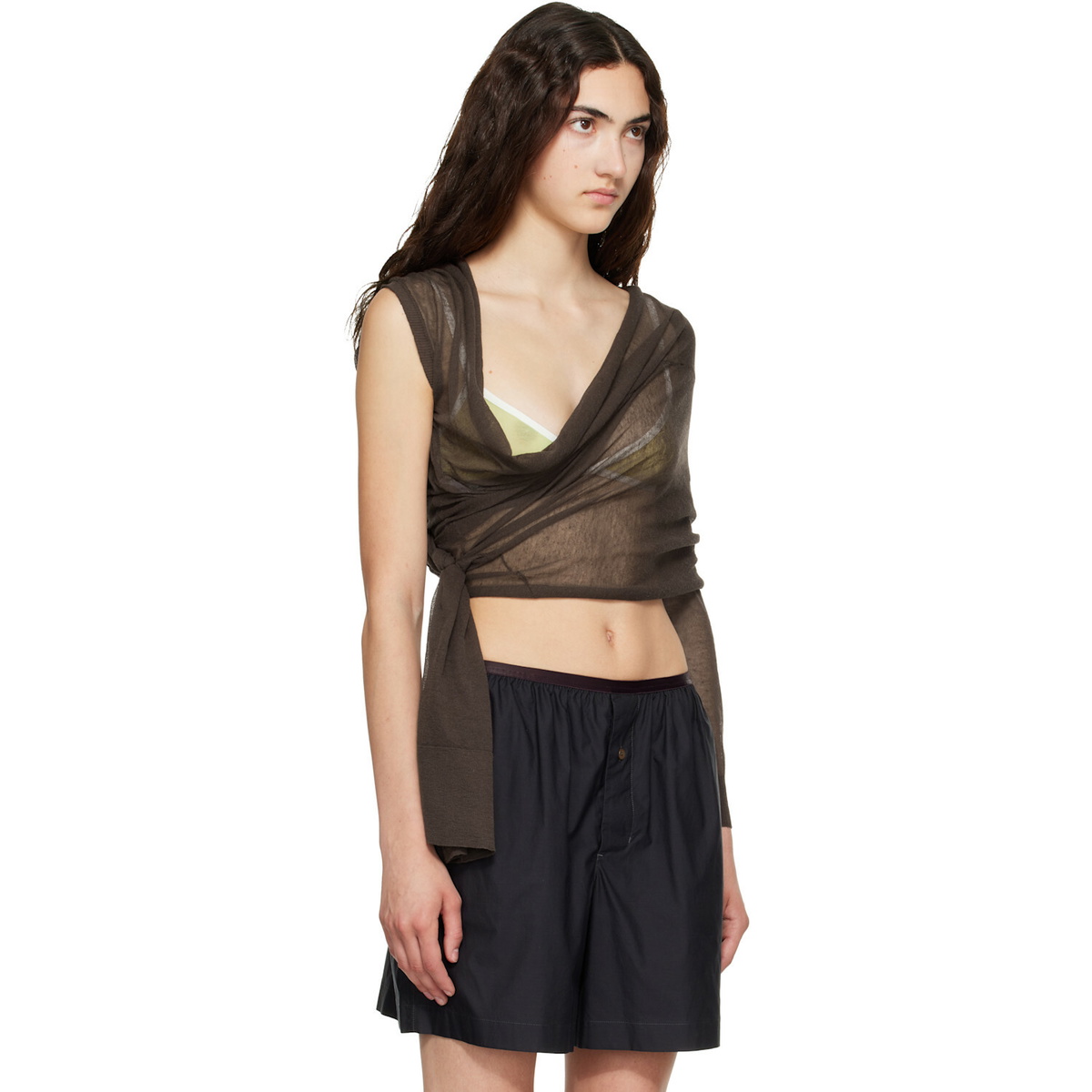 Paloma Wool Brown Samira Wrap Cardigan