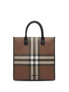 BURBERRY - Check Motif Tote Bag