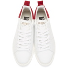 Golden Goose White and Red Starter Sneakers