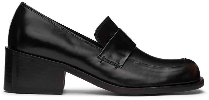 Photo: AMOMENTO Black Round Penny Loafers