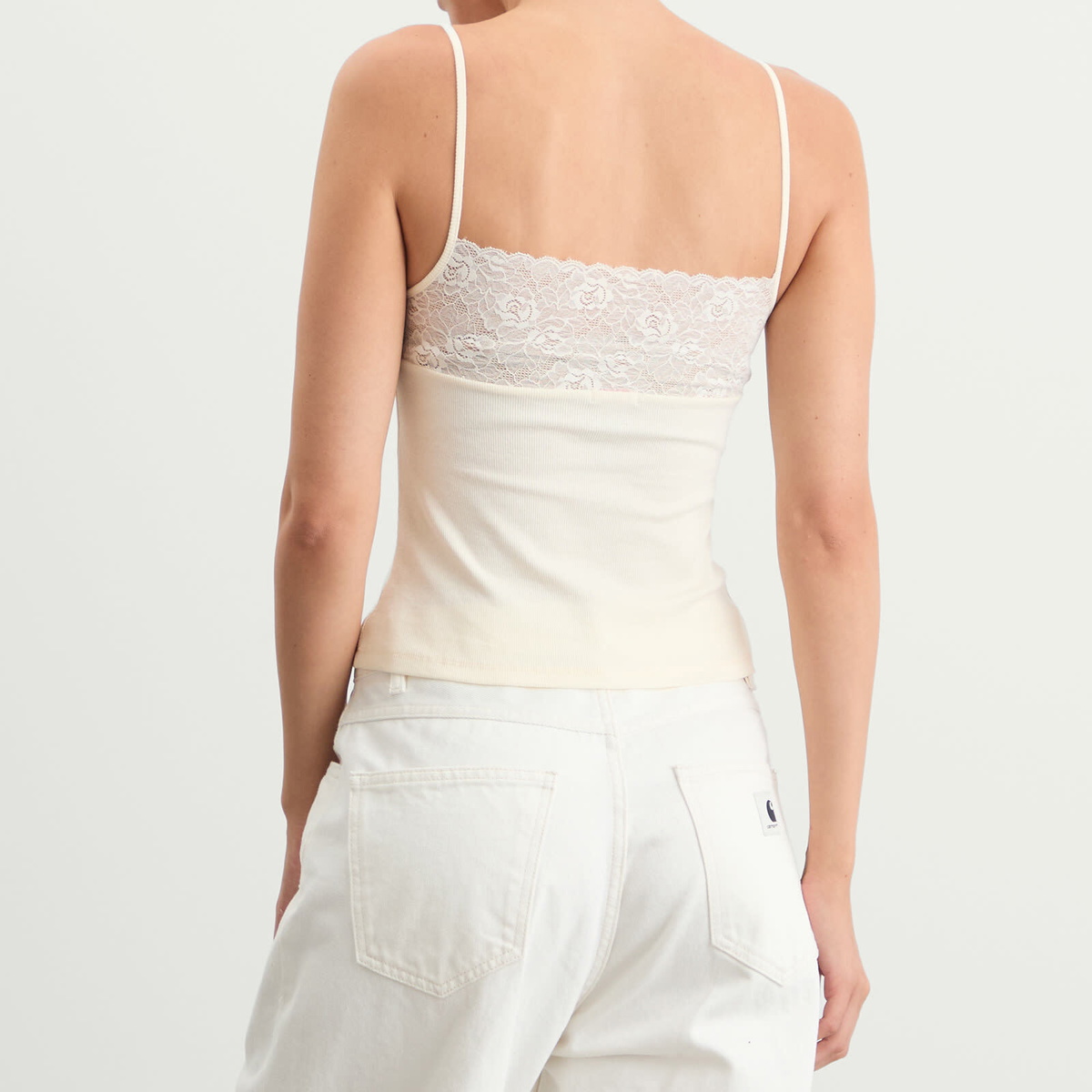 Fruity Booty Women's Meringue Lace Tank in Cream