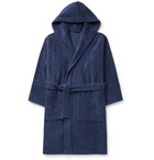 TEKLA - Organic Cotton-Terry Hooded Robe - Blue