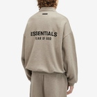 Fear of God ESSENTIALS Men's Core Logo Fleece Polo Sweatshirt in Heather Grey