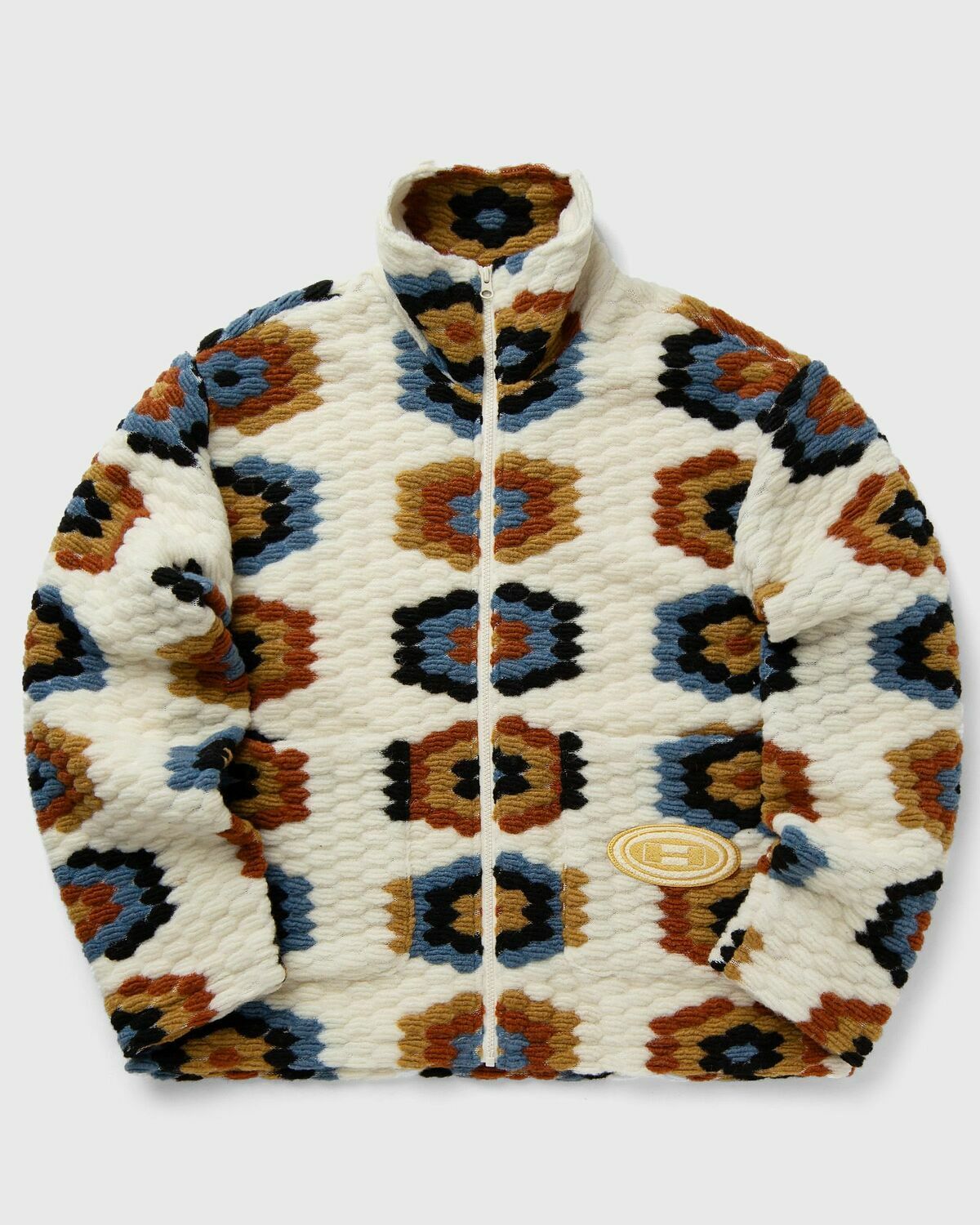 Honor The Gift TEXTURED FULL ZIP Beige Mens Fleece Jacket