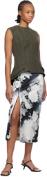 Meryll Rogge Black & White Slip Midi Skirt