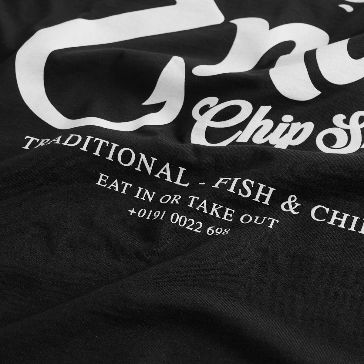 END. Coastal Fish Bar By The Sea T-Shirt in Black