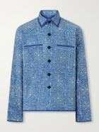 Kardo - Wynton Printed Cotton Blouson Jacket - Blue