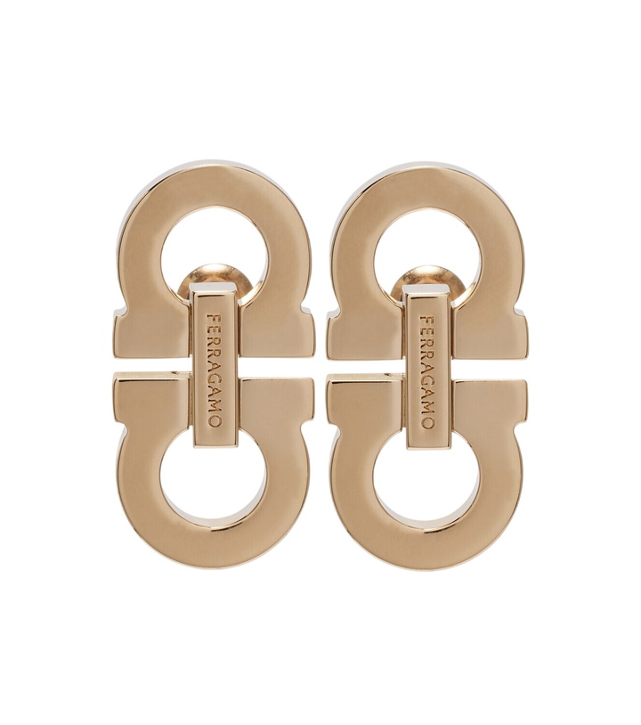 Photo: Ferragamo Gancini logo earrings