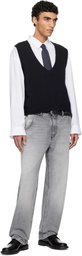 mfpen Black V-Neck Vest