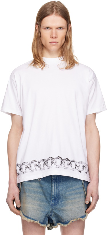 Photo: Random Identities White Chain Belt Print Short Sleeve T-shirt