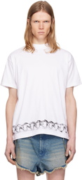 Random Identities White Chain Belt Print Short Sleeve T-shirt