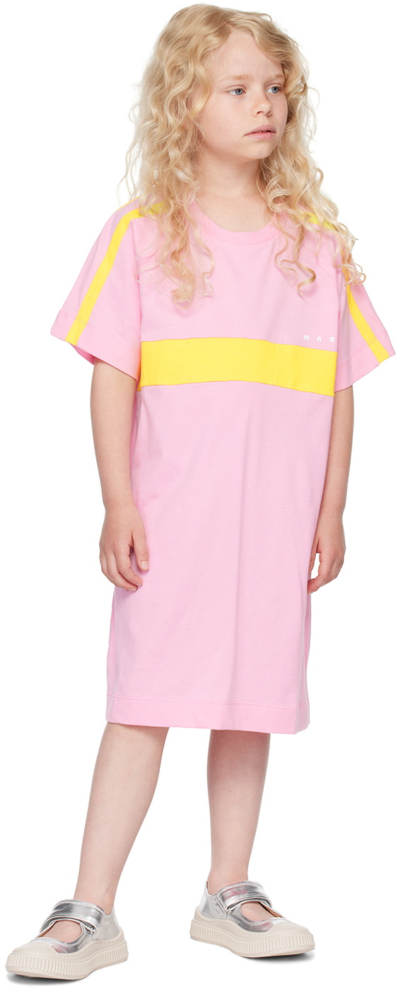 Marni Kids Pink Raglan Sleeve Dress Marni