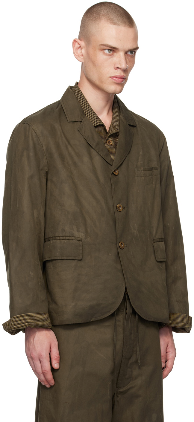 Aviva Jifei Xue Khaki Relaxed Blazer