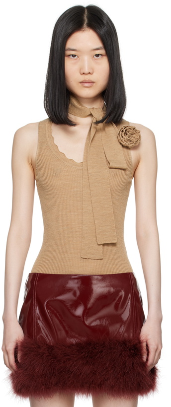 Photo: Blumarine Beige Wool Tank Top