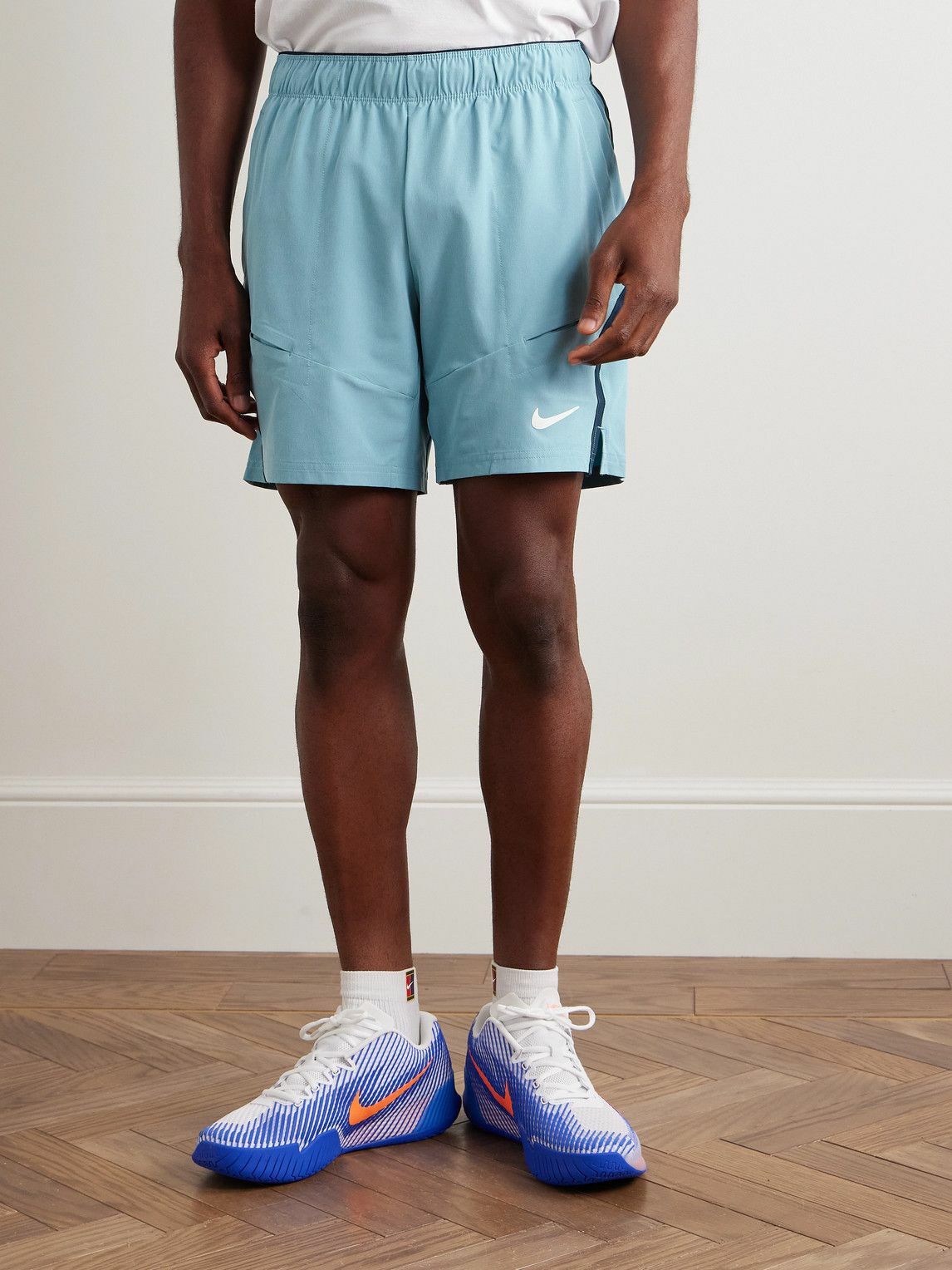 Nike Tennis - NikeCourt Advantage Straight-Leg Dri-FIT Tennis Shorts - Blue