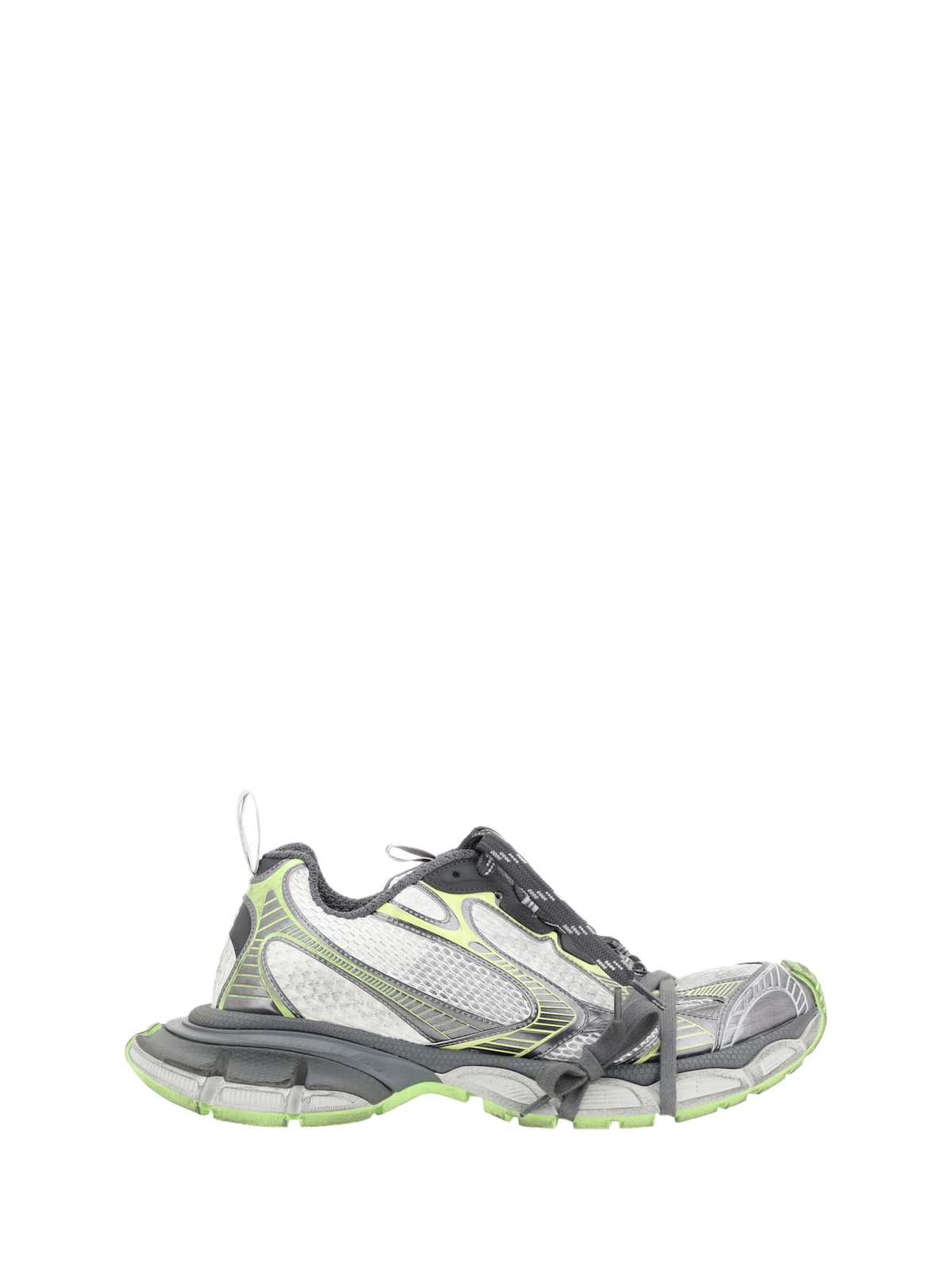 靴 BALENCIAGA 3XL SUEDE Light Grey Mix 41 Balenciaga Men's 3XL Suede Oversized Sneakers in Light Grey